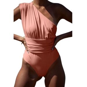 LENNY NIEMEYER DRAPED ONE SHOULDER SWIMSUIT